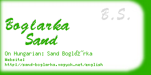 boglarka sand business card